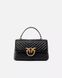 Сумка Pinko Classic Lady Love Bag Puff Chevron через плече з бронзовою фурнітурою в чорній стьобаній шкірі 17x8х26 см 100043A0GKZ99Q 100043A0GKZ99Q фото 1