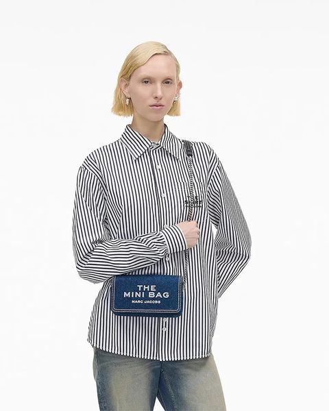 Сумка Marc Jacobs The Denim Chain Mini Bag через плече бавовна денім синій 20x5х11 см 2F4SMN010S03473 фото