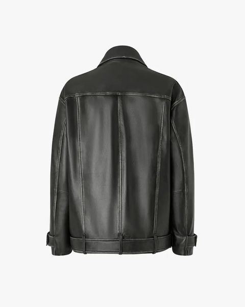 Жіноча байкерська косуха куртка Pinko Cacio Pepe шкіра чорний 105369A23UZ98 105369A23UZ98 фото