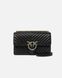 Сумка Pinko Classic Love Bag One Chevron через плече з срібною фурнітурою у чорній стьобаній шкірі 16x8х27 см 100941A0GKZ99O 100941A0GKZ99O фото 1
