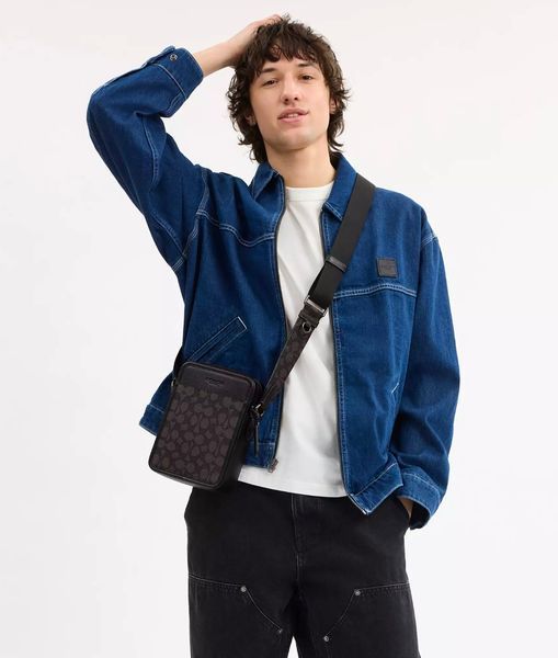 Чоловіча сумка Coach Sullivan Crossbody Bag In Signature Canvas  CAT78_1 фото