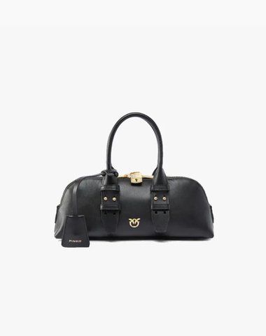 Сумка Pinko Escape Bag Baguette через плече у гладкій шкірі з бронзовою фурнітурою чорний 28x8х23 см 105334A0QOZ99V 105334A0QOZ99V фото