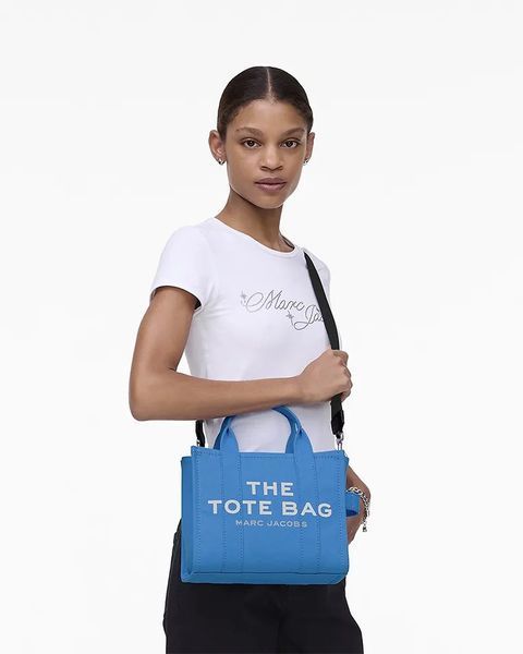 Сумка Marc Jacobs The Canvas Small Tote Bag через плече бавовна синя 26x13х21 см M0016493436 фото