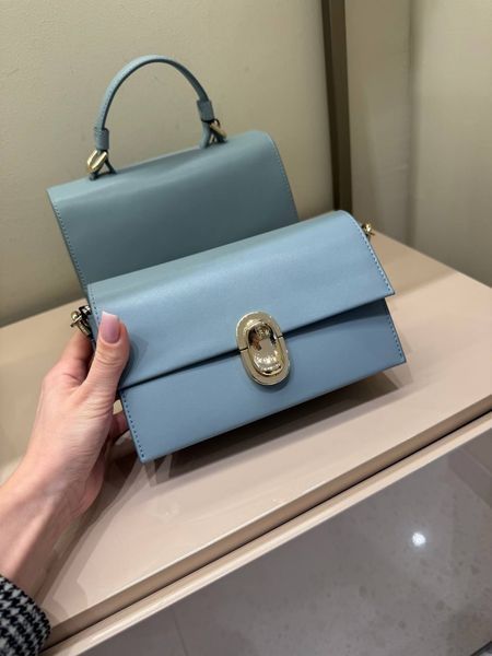 Жіноча сумка Furla Eclisse mini натуральна шкіра колір блакитний розмір 20х12х10 см K_WB00094-HSF000-O6000 -007-20-BG9 фото